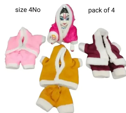 Set of 4 laddu gopal ji winter special monkey suit