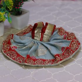 Red and Sky Blue Gopal Ji Poshak