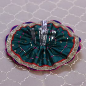 Green & Silver Gopal Ji Poshak – Glitter Lace Border
